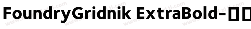 FoundryGridnik ExtraBold字体转换